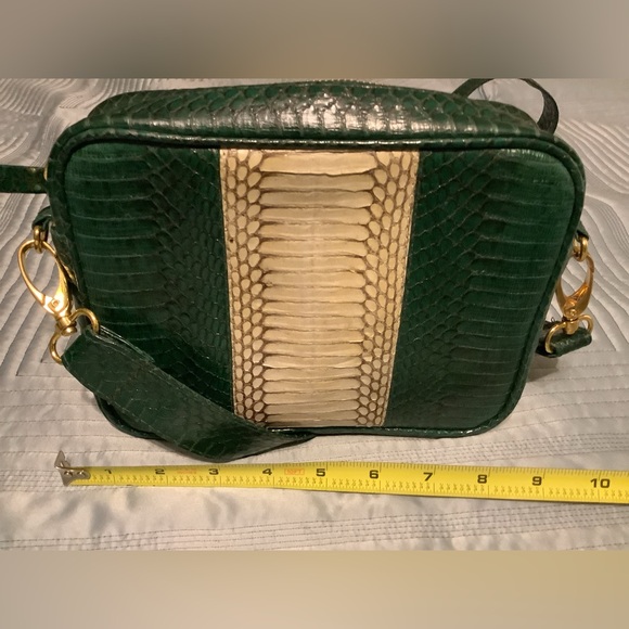 Beirn Snakeskin green Crossbody Handbag - Picture 2 of 9
